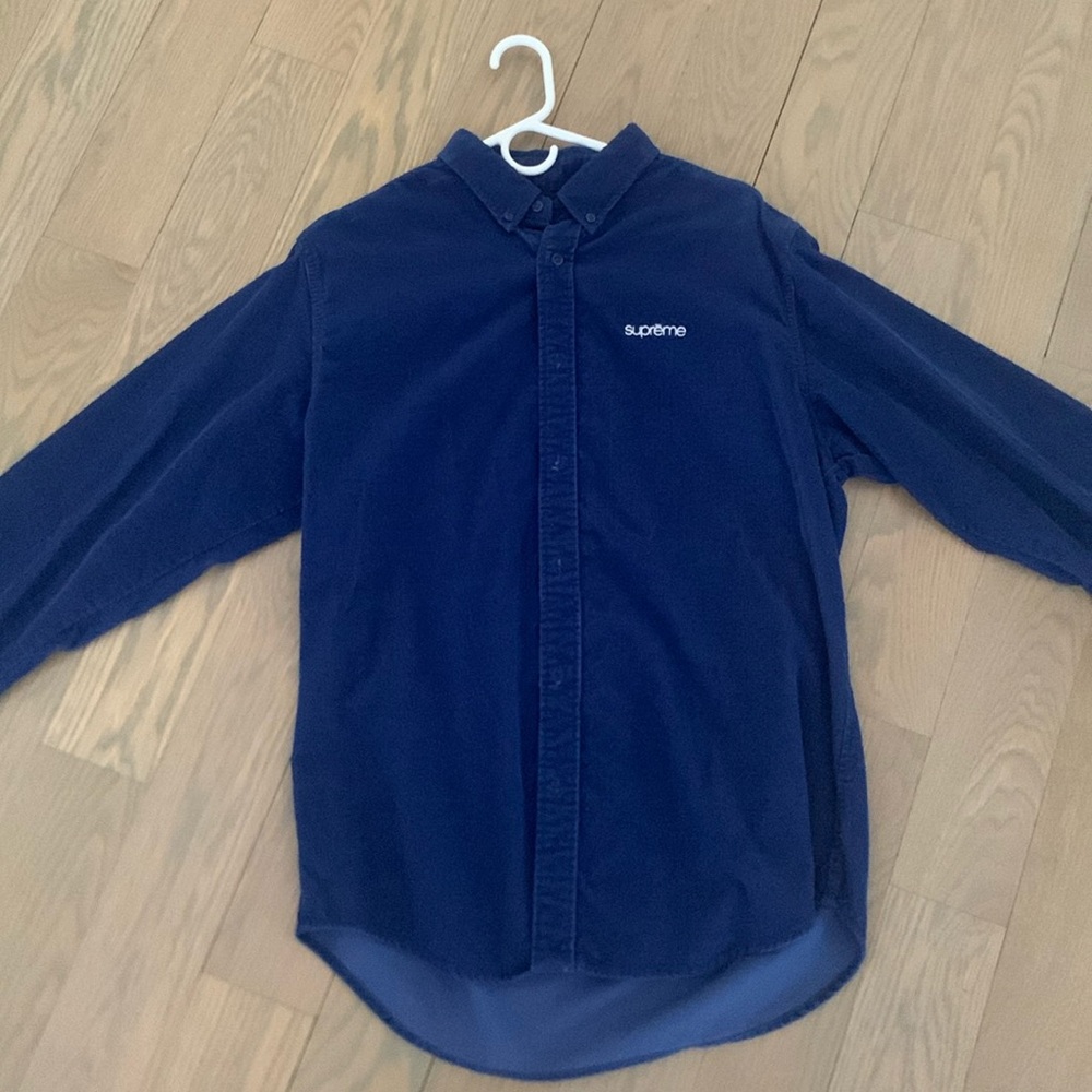 Supreme corduroy button down shirt.